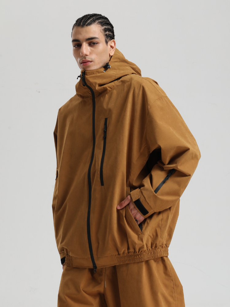 Men' Khaki Snowboard Jakcet Minimalist Freeride Snow Jacket – Gsou Snow