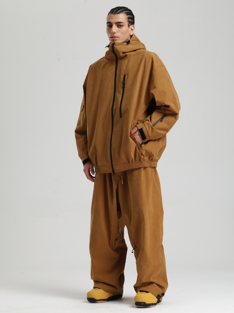 Men' Khaki Snowboard Jakcet Minimalist Freeride Snow Jacket – Gsou Snow