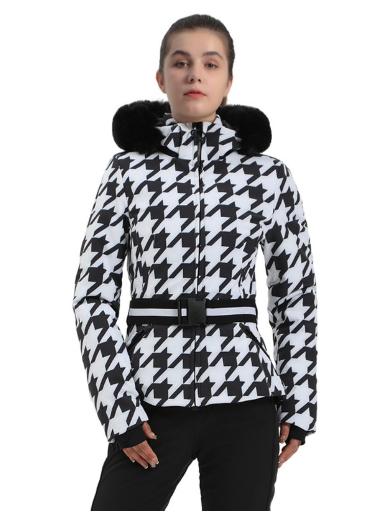 Women's Ski Jacket Chic Insulated Down Snow Jacket - Gsou Snow