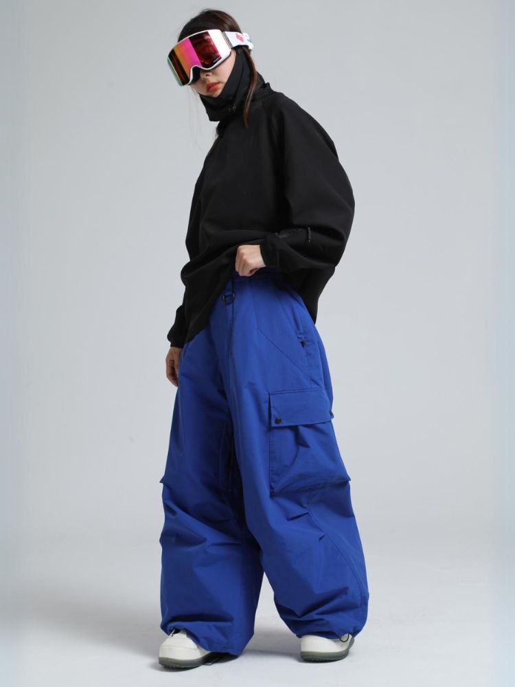 Women's Snow Pants Baggy Cargo Snowboard Pants - Gsou Snow