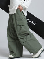 Women's Snow Pants Baggy Cargo Snowboard Pants - Gsou Snow