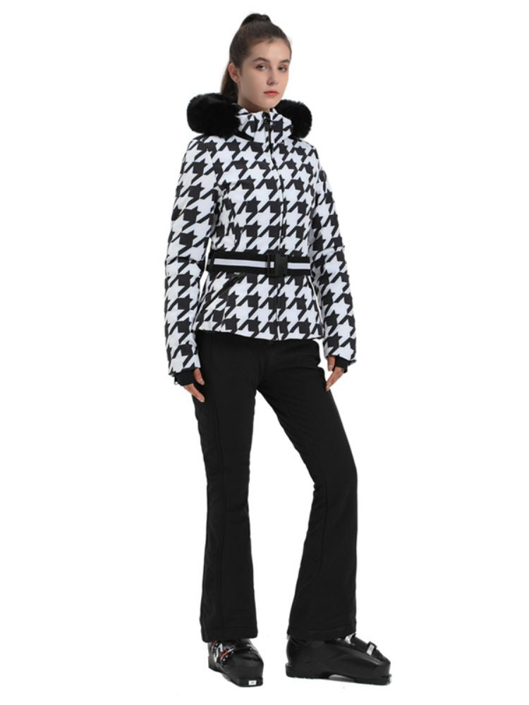 Women's Ski Jacket Chic Insulated Down Snow Jacket - Gsou Snow