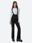 Women's Black & Houndstooth Slim-Fit Snow Bibs Articulated Knees Ski Bibs - Gsou Snow
