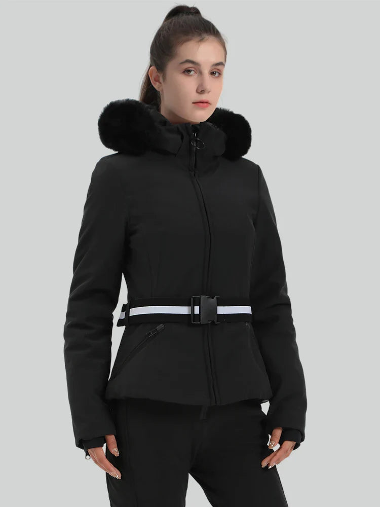 Women's Ski Jacket Chic Insulated Down Snow Jacket - Gsou Snow
