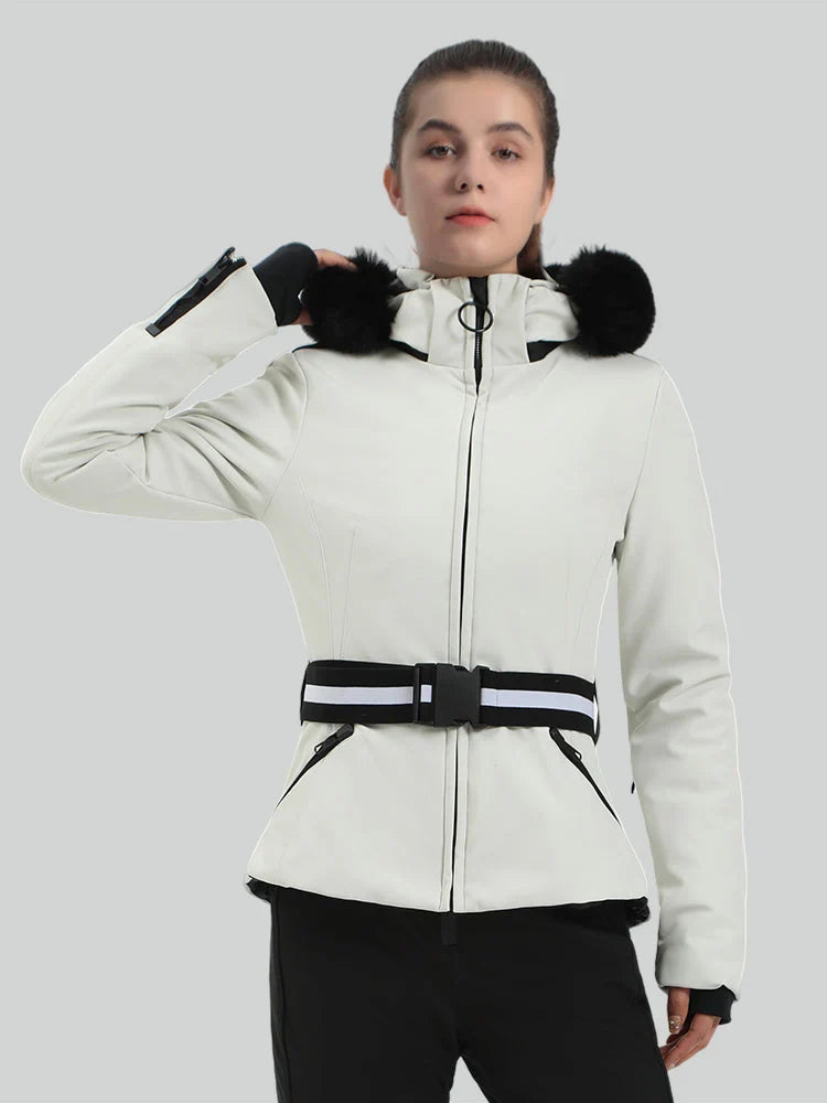Women's Ski Jacket Chic Insulated Down Snow Jacket - Gsou Snow