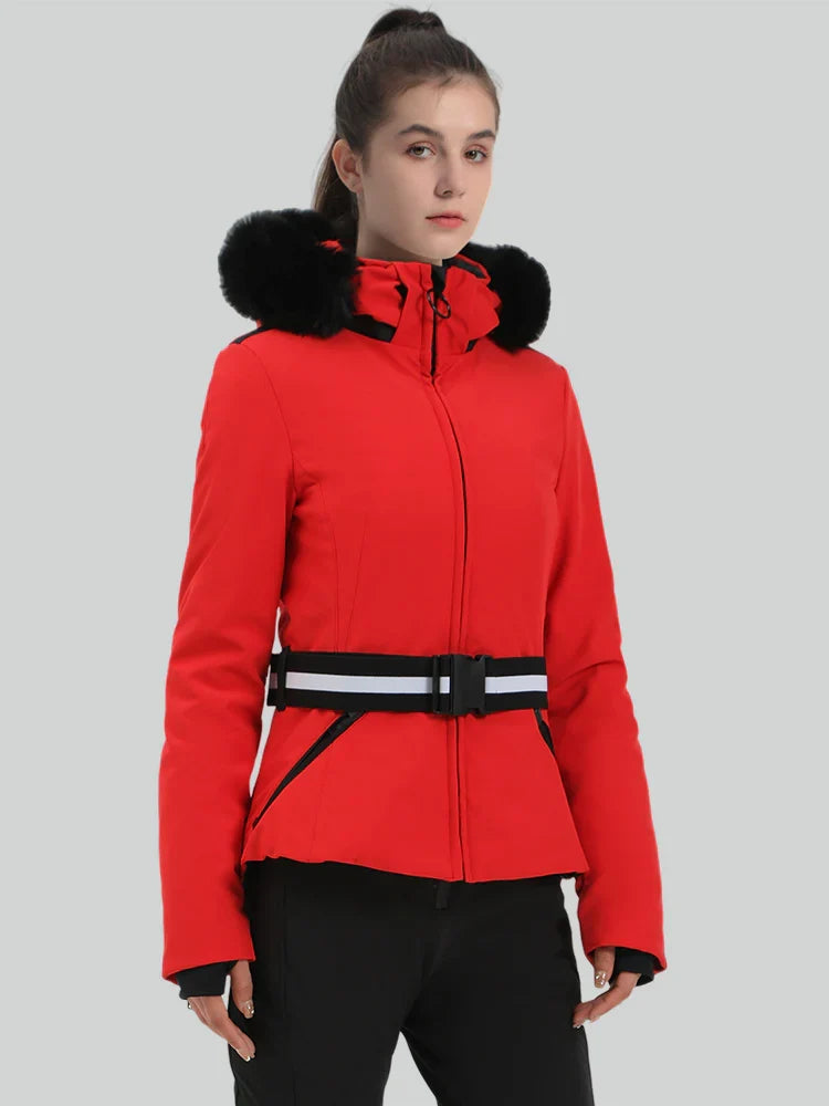 Women's Ski Jacket Chic Insulated Down Snow Jacket - Gsou Snow