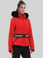 Women's Ski Jacket Chic Insulated Down Snow Jacket - Gsou Snow