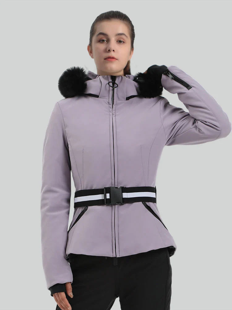 Women's Ski Jacket Chic Insulated Down Snow Jacket - Gsou Snow