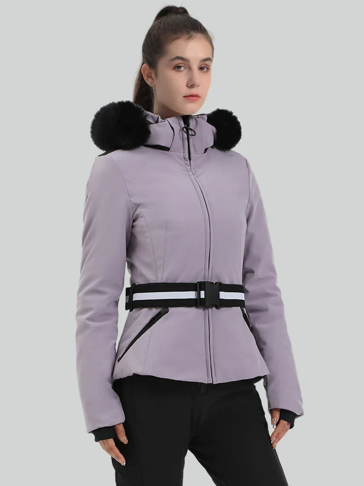 Women's Ski Jacket Chic Insulated Down Snow Jacket - Gsou Snow