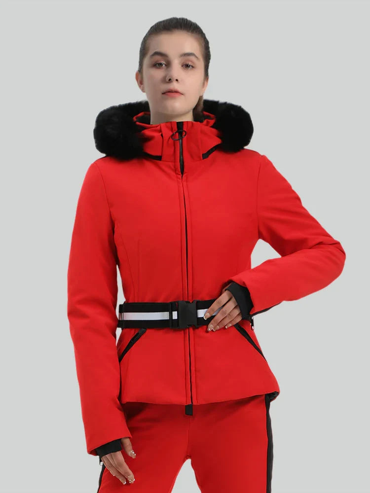 Women's Ski Jacket Chic Insulated Down Snow Jacket - Gsou Snow