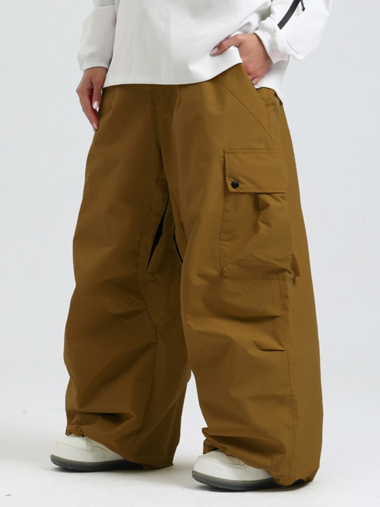 Women's Snow Pants Baggy Cargo Snowboard Pants - Gsou Snow