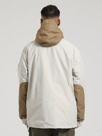 Men's Black & Brown Kangaroo Pocket Patchwork Ski Anorak Snow Anoraks