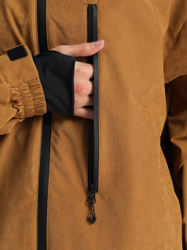 Men' Khaki Snowboard Jakcet Minimalist Freeride Snow Jacket – Gsou Snow