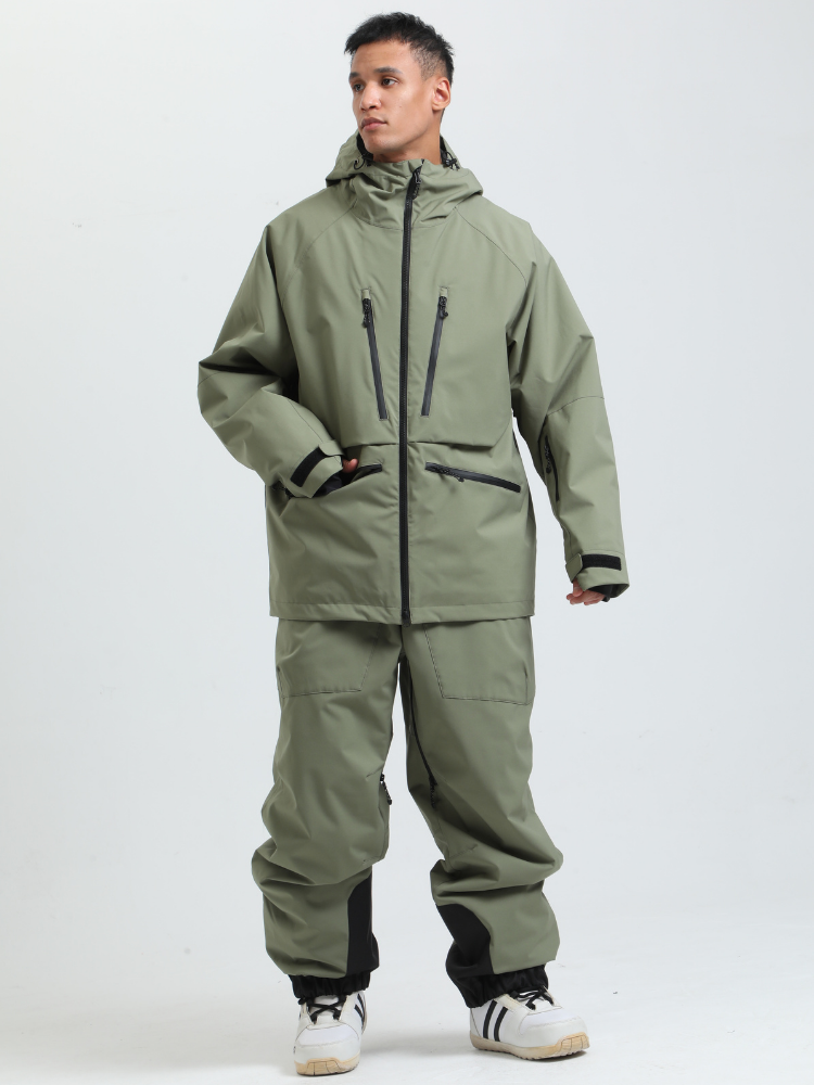 Men's Baggy Snowboard Jacket Rider Cargo Snow Jacket - Gsou Snow