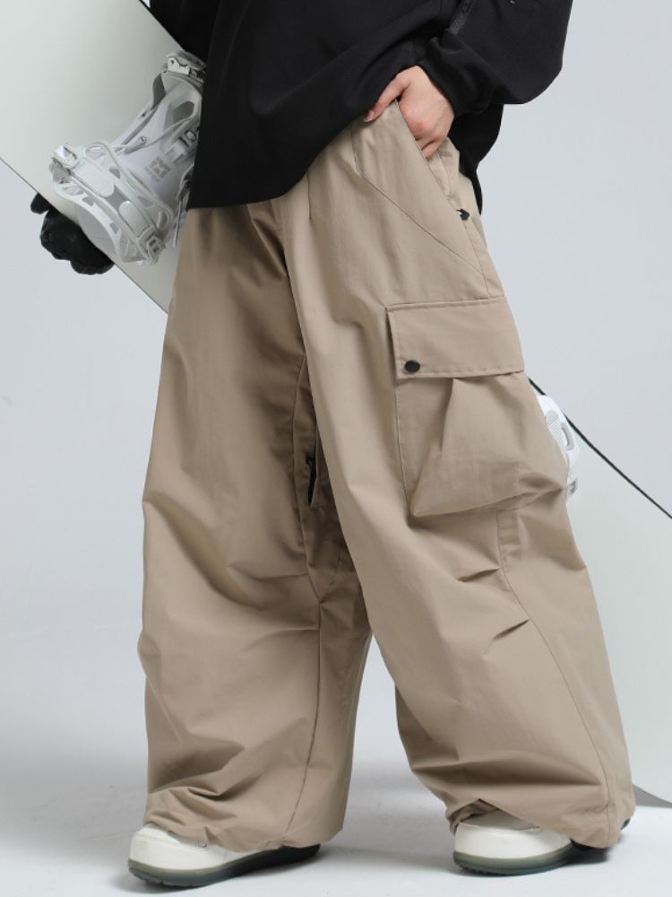Women's Snow Pants Baggy Cargo Snowboard Pants - Gsou Snow