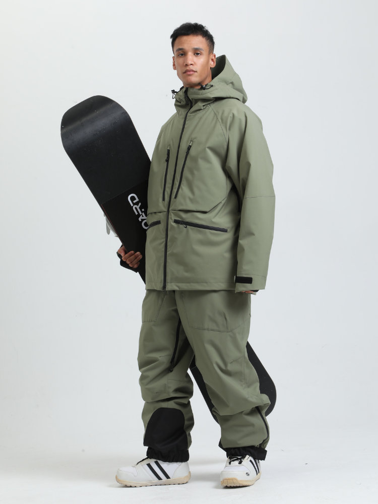 Men's Baggy Snowboard Jacket Rider Cargo Snow Jacket - Gsou Snow