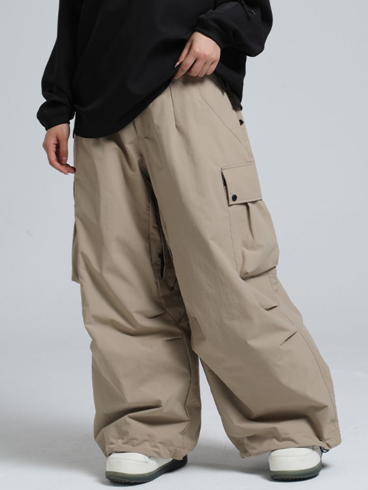 Women's Snow Pants Baggy Cargo Snowboard Pants - Gsou Snow