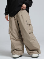 Women's Snow Pants Baggy Cargo Snowboard Pants - Gsou Snow