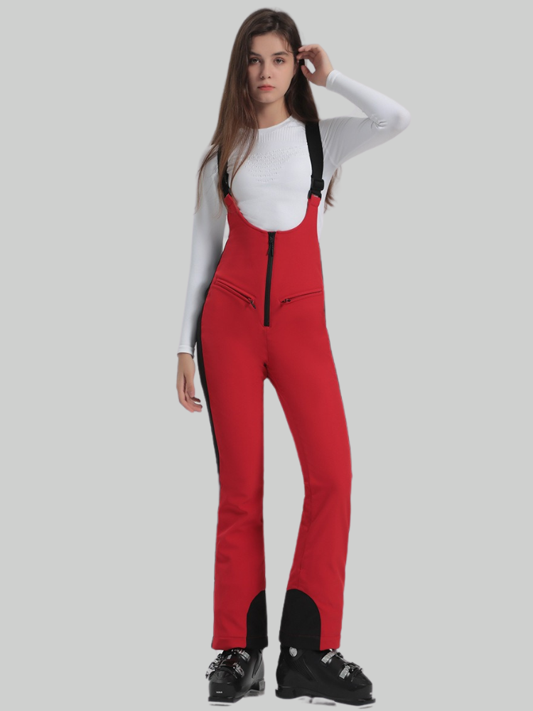 Women's Ski Bibs Trendy Slim Fit Snow Bibs - Gsou Snow