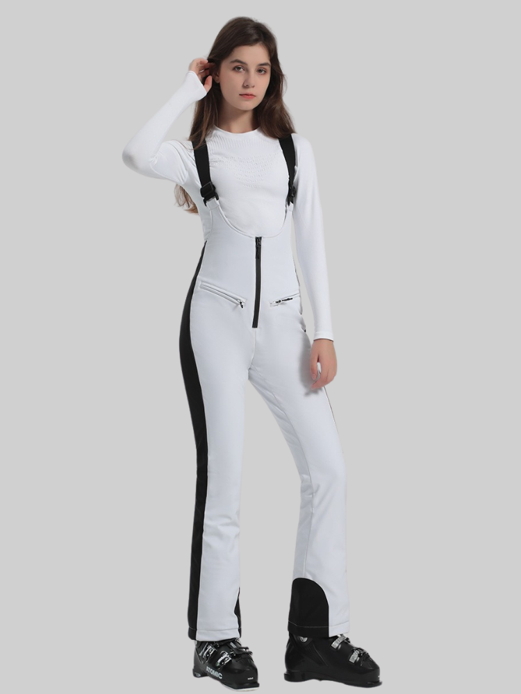 Women's Ski Bibs Trendy Slim Fit Snow Bibs - Gsou Snow