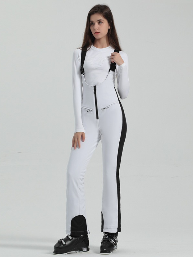 Women's Ski Bibs Trendy Slim Fit Snow Bibs - Gsou Snow