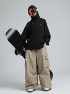 Women's Snow Pants Baggy Cargo Snowboard Pants - Gsou Snow
