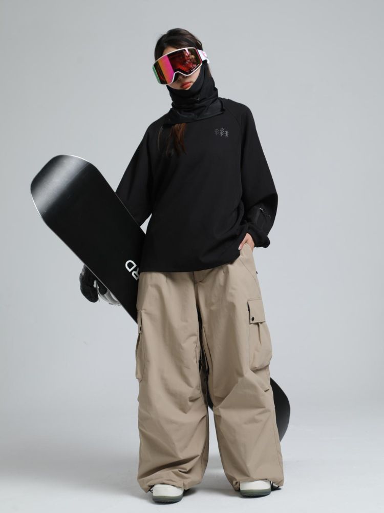 Women's Snow Pants Baggy Cargo Snowboard Pants - Gsou Snow