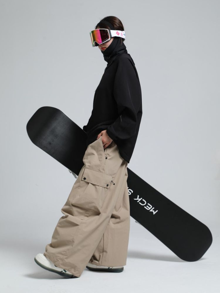 Women's Snow Pants Baggy Cargo Snowboard Pants - Gsou Snow