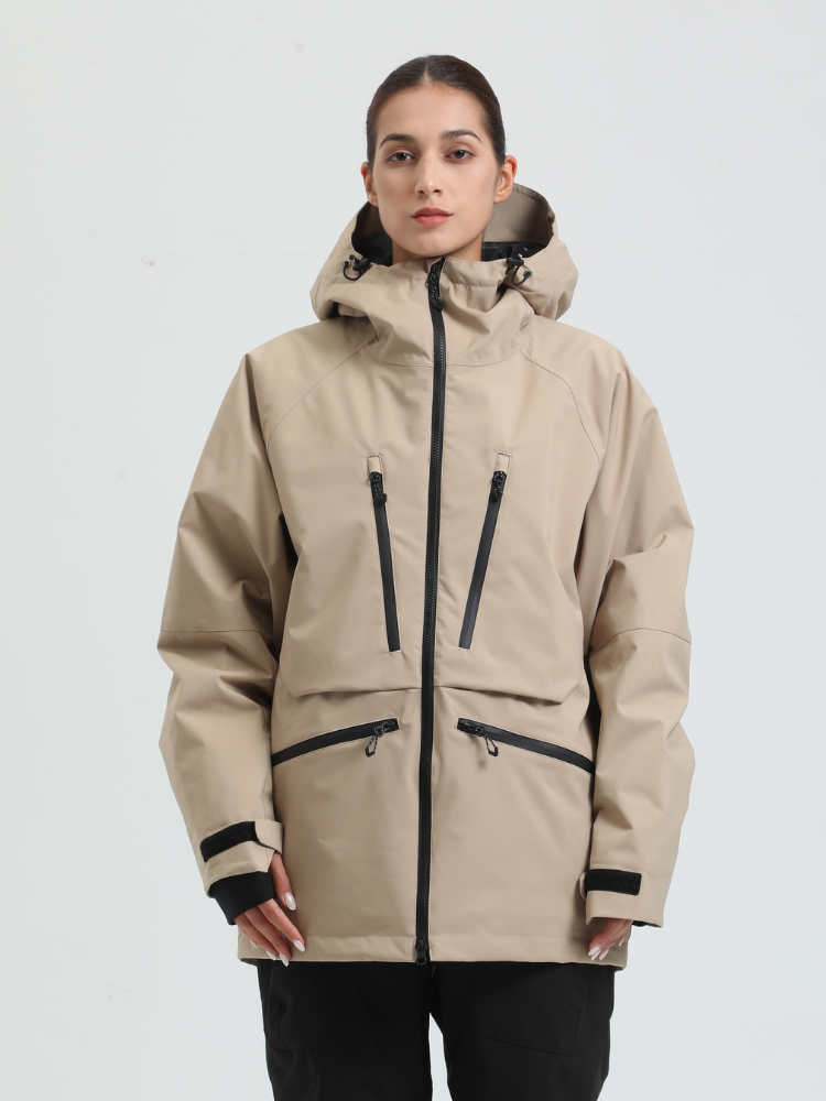 Women's Rider Baggy Snowboard Jacket  Cargo Snow Jacket - Gsou Snow