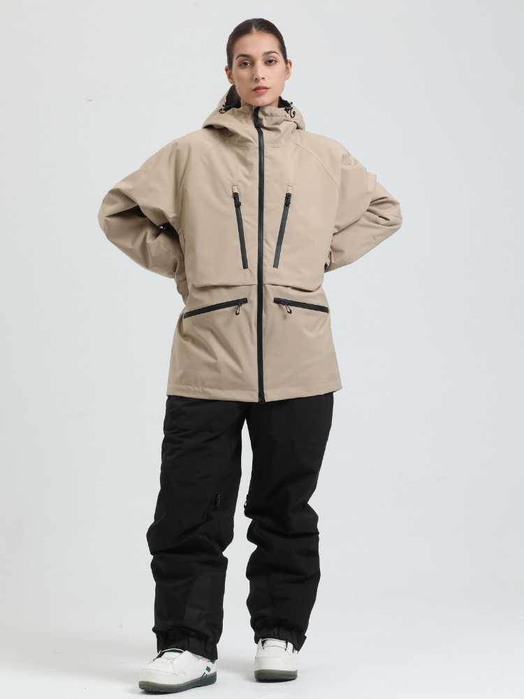 Women's Rider Baggy Snowboard Jacket  Cargo Snow Jacket - Gsou Snow