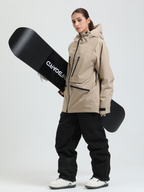 Women's Rider Baggy Snowboard Jacket  Cargo Snow Jacket - Gsou Snow