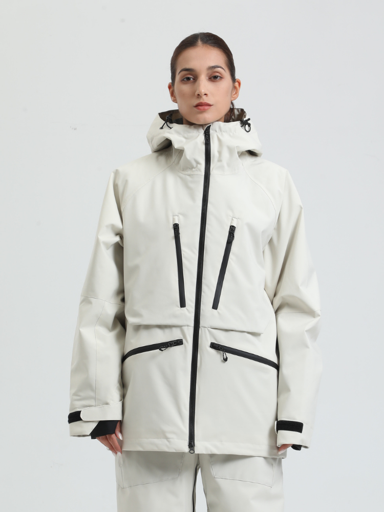 Women's Rider Baggy Snowboard Jacket  Cargo Snow Jacket - Gsou Snow