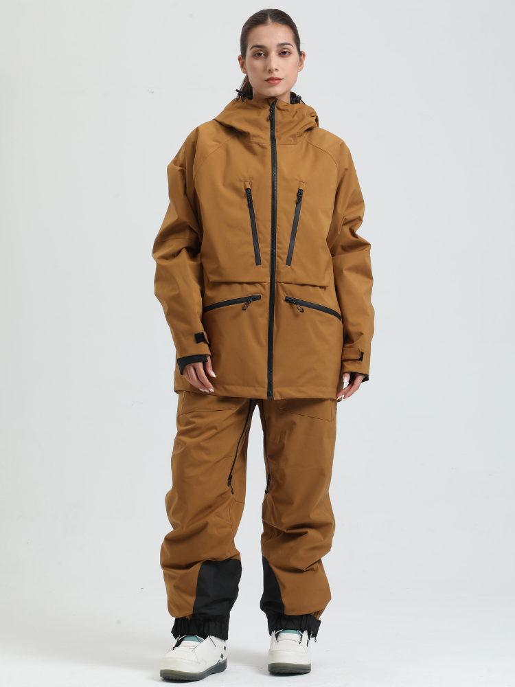 Women's Rider Baggy Snowboard Jacket  Cargo Snow Jacket - Gsou Snow