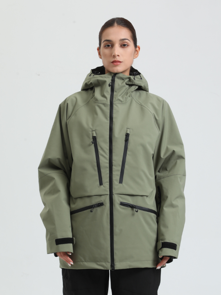 Women's Rider Baggy Snowboard Jacket  Cargo Snow Jacket - Gsou Snow