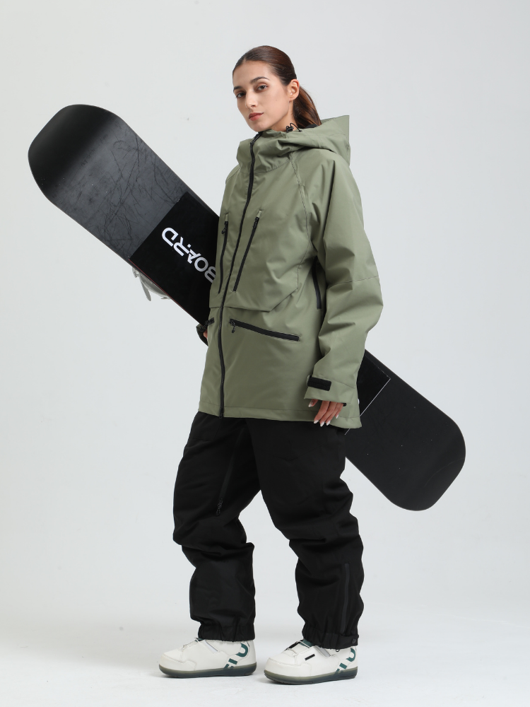 Women's Rider Baggy Snowboard Jacket  Cargo Snow Jacket - Gsou Snow