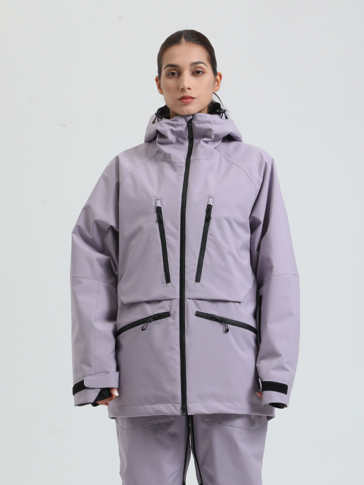 Women's Rider Baggy Snowboard Jacket  Cargo Snow Jacket - Gsou Snow