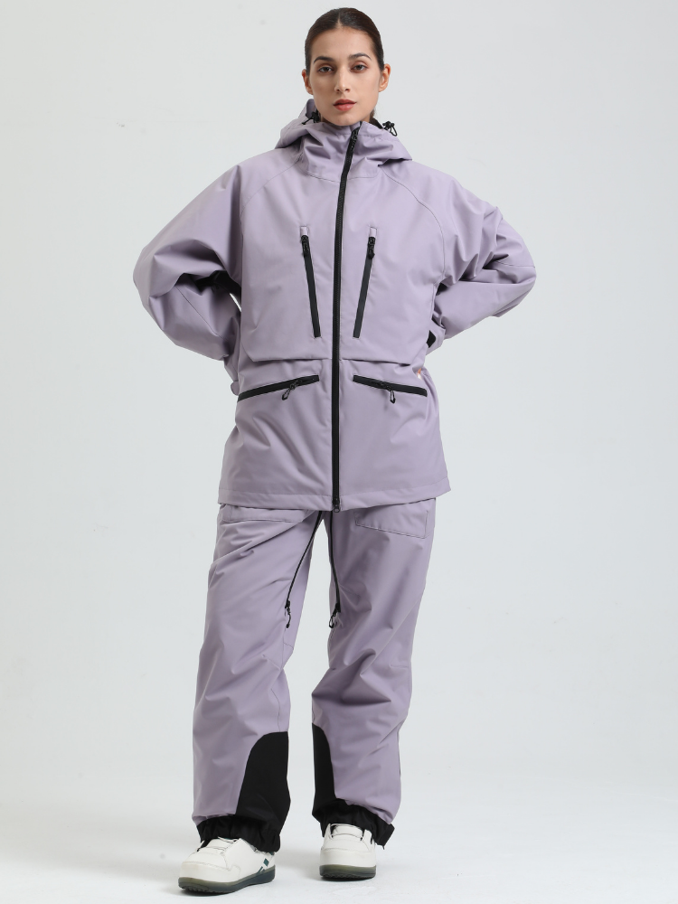 Women's Rider Baggy Snowboard Jacket  Cargo Snow Jacket - Gsou Snow