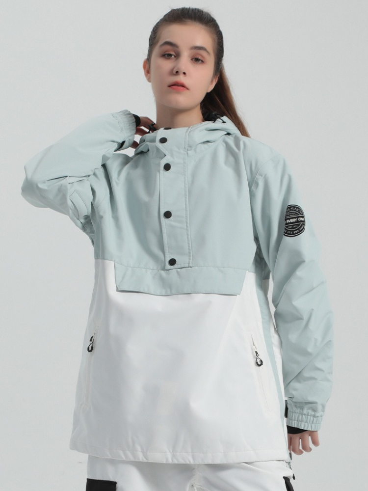 Women's Baggy Snowboard Jacket Blizzard Pullover Snow Jacket - Gsou Snow