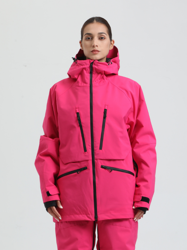 Women's Rider Baggy Snowboard Jacket  Cargo Snow Jacket - Gsou Snow