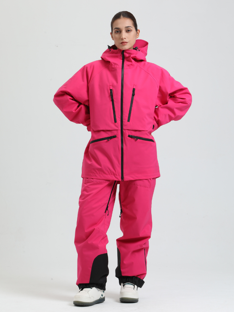 Women's Rider Baggy Snowboard Jacket  Cargo Snow Jacket - Gsou Snow