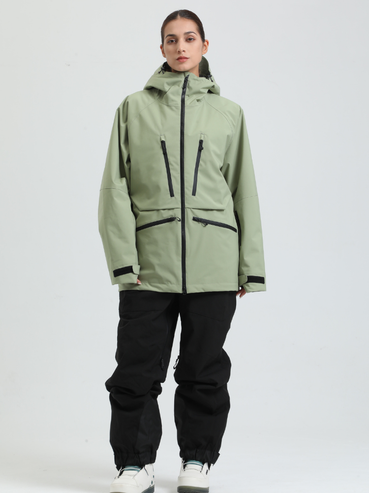 Women's Rider Baggy Snowboard Jacket  Cargo Snow Jacket - Gsou Snow