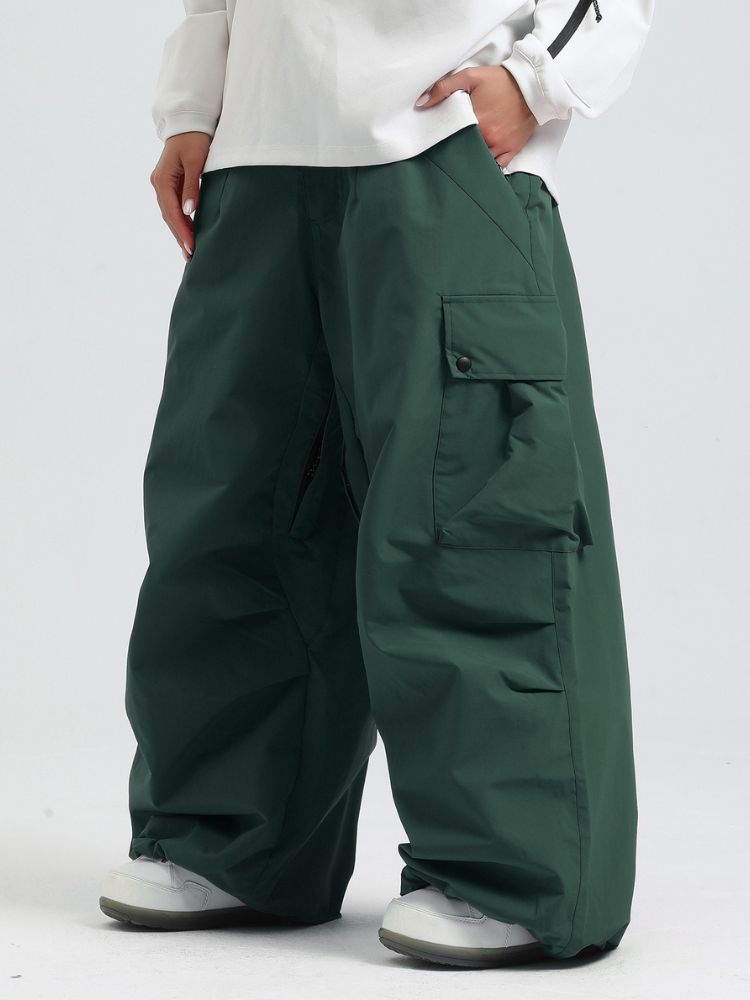 Men's Snow Pants Baggy Cargo Snowboard Pants - Gsou Snow