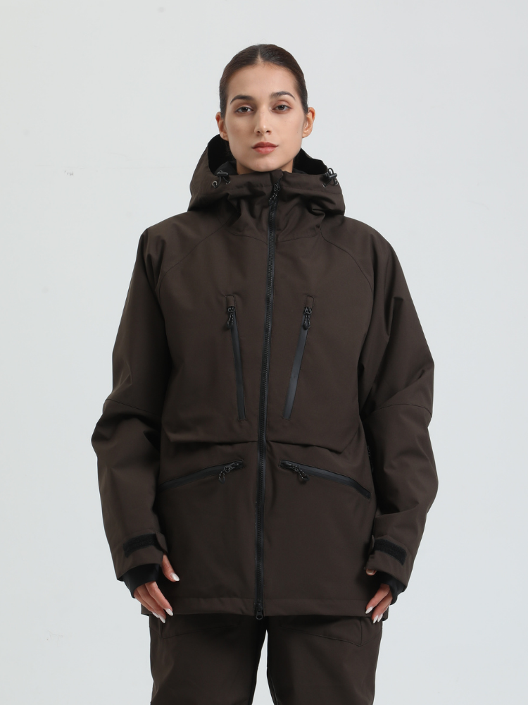 Women's Rider Baggy Snowboard Jacket  Cargo Snow Jacket - Gsou Snow