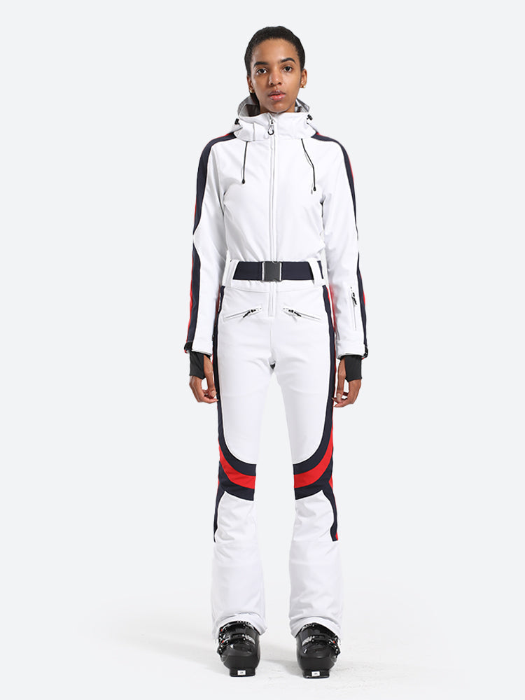 Women's Black Stylish Athleticism Ski Suit One-Piece Snowboard Suit - Gsou Snow