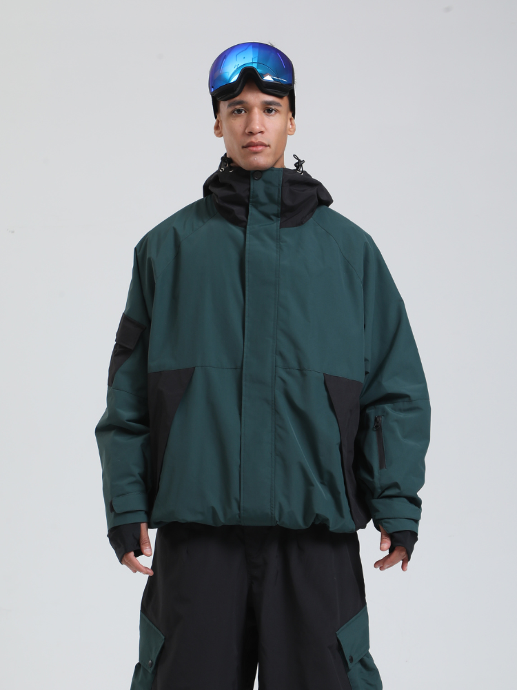 Men's  Cargo Snowboard Jacket All-Mountain Baggy Snow Jacket - Gsou Snow