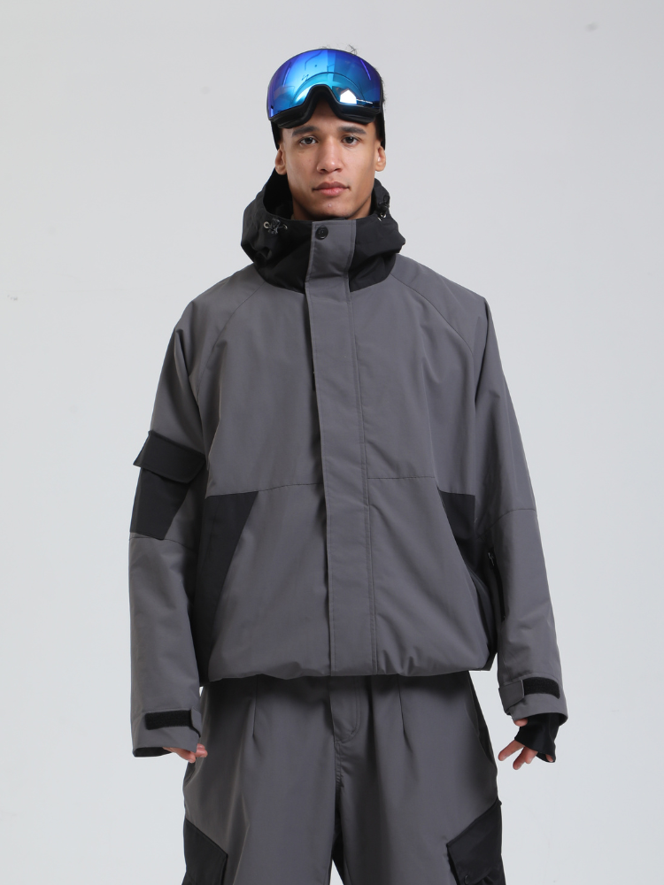Men's  Cargo Snowboard Jacket All-Mountain Baggy Snow Jacket - Gsou Snow