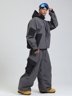 Men's  Cargo Snowboard Jacket All-Mountain Baggy Snow Jacket - Gsou Snow