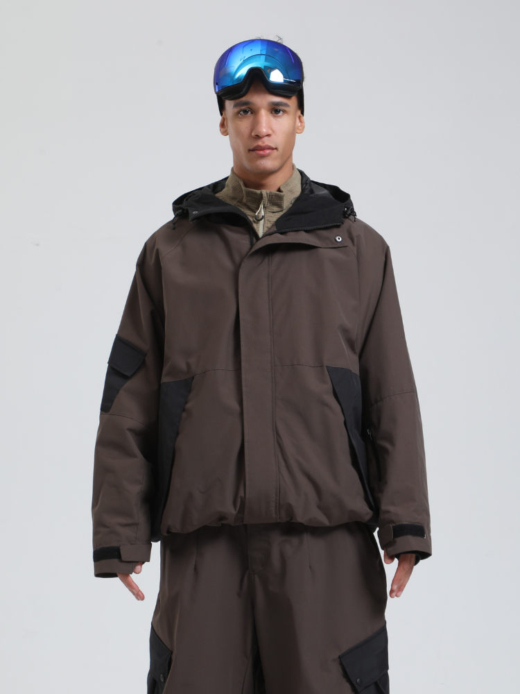 Men's  Cargo Snowboard Jacket All-Mountain Baggy Snow Jacket - Gsou Snow