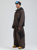 Men's  Cargo Snowboard Jacket All-Mountain Baggy Snow Jacket - Gsou Snow
