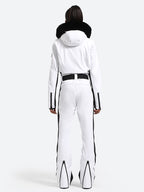 Women's Faux-Fur Slim Ski Jumpsuit One Piece Ski Suit - Gsou Snow
